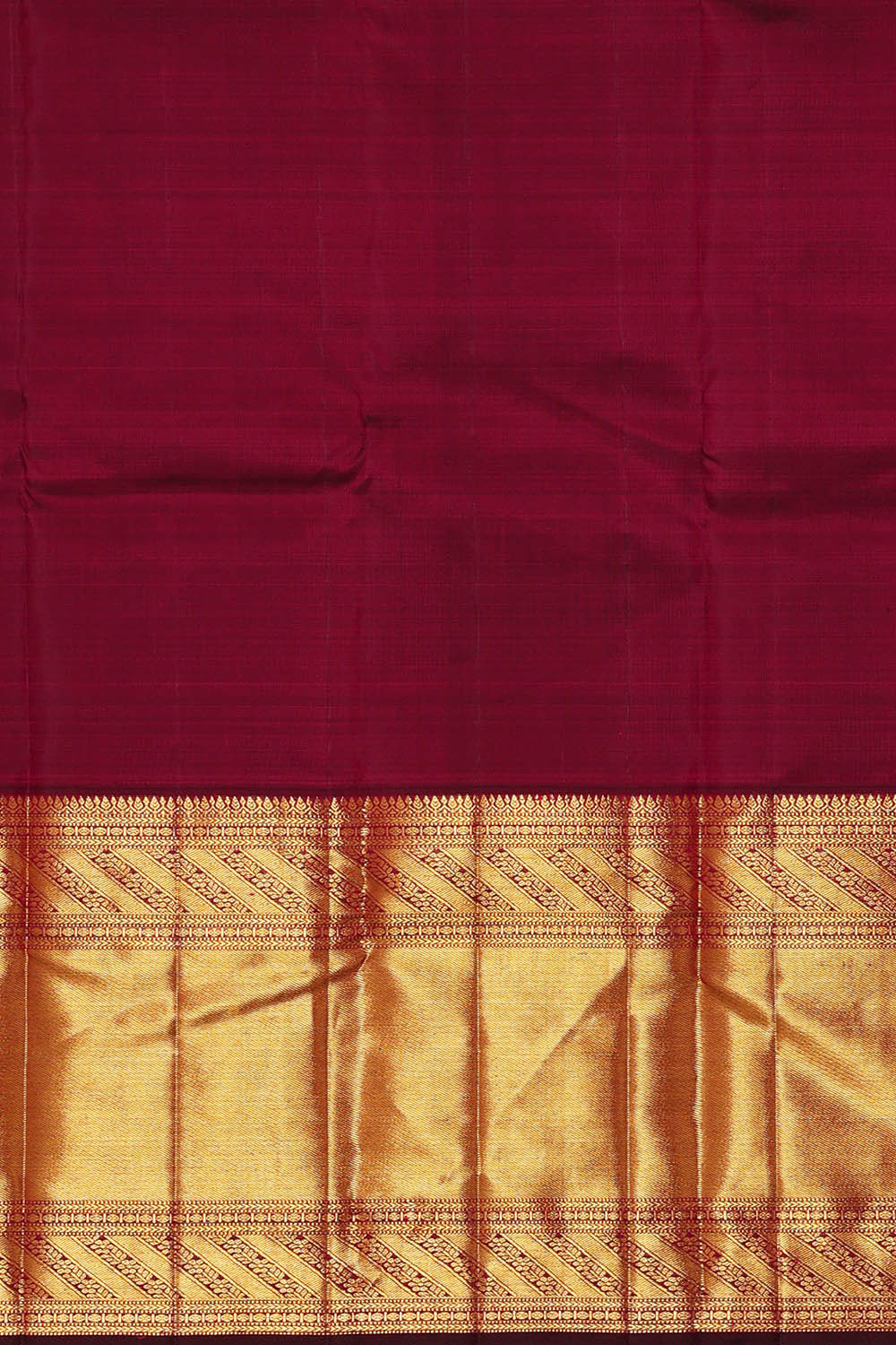 Image of Kanchipattu Wine Red Brocade Saree